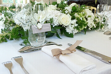 Vaisselle table mariage Lecointe Traiteur